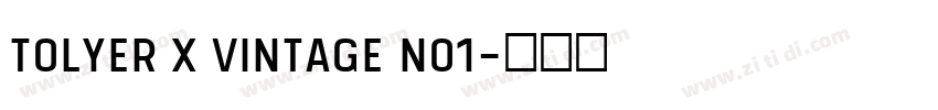 Tolyer X Vintage No1字体转换